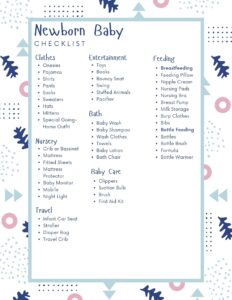 newborn baby checklist